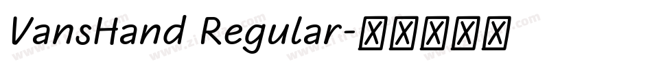 VansHand Regular字体转换